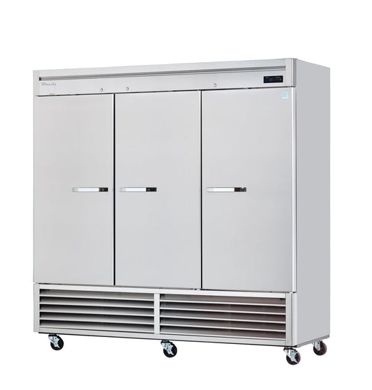 Blue Air BSR72-HC | 81" Wide 3 Door Bottom Mount Reach-In Refrigerator - BSR72-HC
