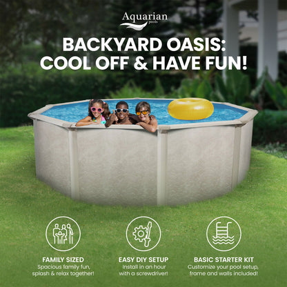 Aquarian Phoenix 18'x52" Round Steel Frame Above Ground Swimming Pool w/o Liner - 97217