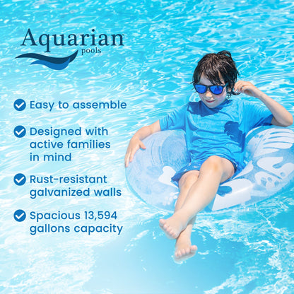 Aquarian Phoenix 24' x 52" Round Frame Above Ground Swimming Pool without Liner - 74473