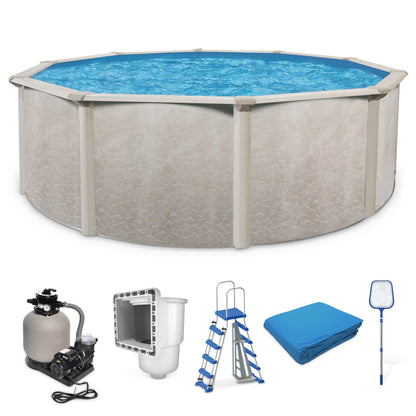 Aquarian Phoenix 24' x 52" Above Ground Swimming Pool with Pump and Ladder - 75180
