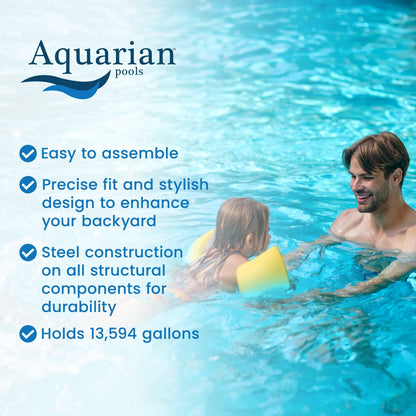 Aquarian Phoenix 24' x 52" Above Ground Swimming Pool with Pump and Ladder - 75180