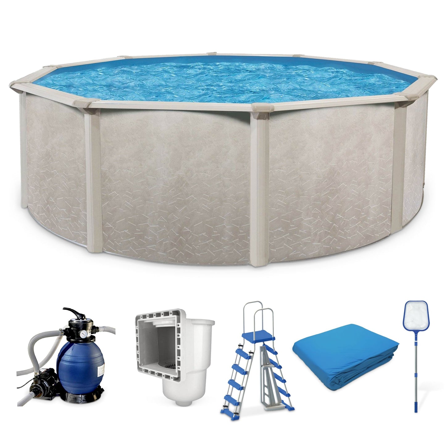 Aquarian Phoenix 18' x 52" Above Ground Swimming Pool w/Pump, Ladder & Hardware - 75182