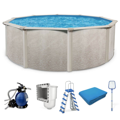 Aquarian Phoenix 18' x 52" Above Ground Swimming Pool w/Pump, Ladder & Hardware - 75182