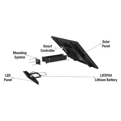 AVS Energy Solar LED Flood Light 60 Watt 8400 Lumens 5000K  - AVS-BLK-60W