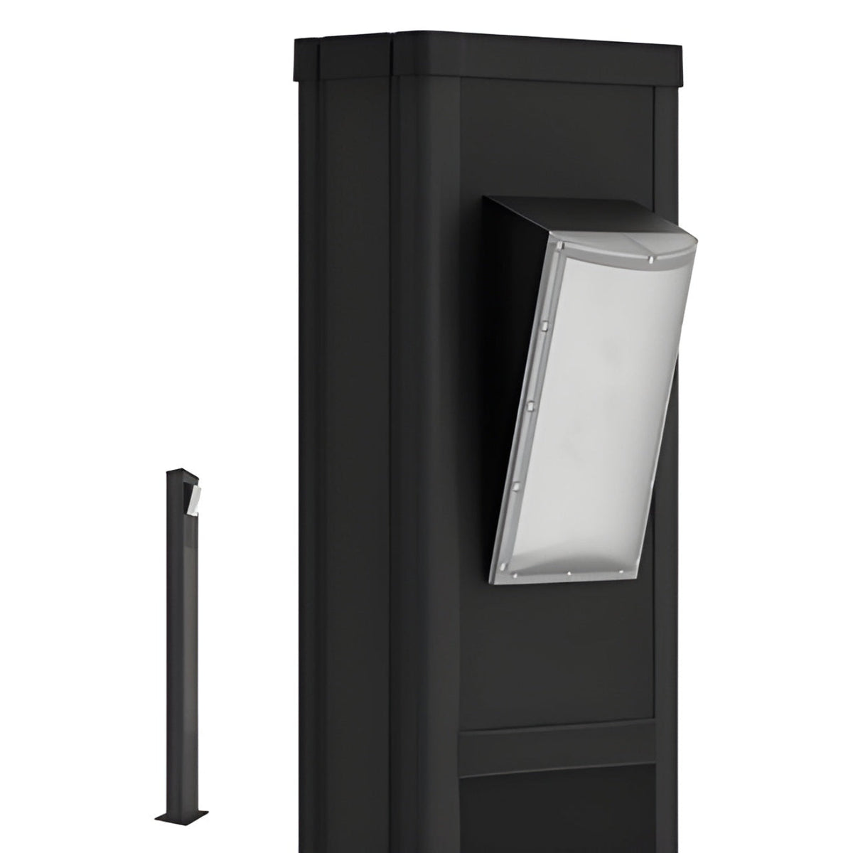 AVS Energy Solar Urban Light 20 Watt 3000 Lumens 5000K Black Housing Pathway Lighting Landscape Light Solar Resistant Bollard Light - AVS-TOTEM-20W