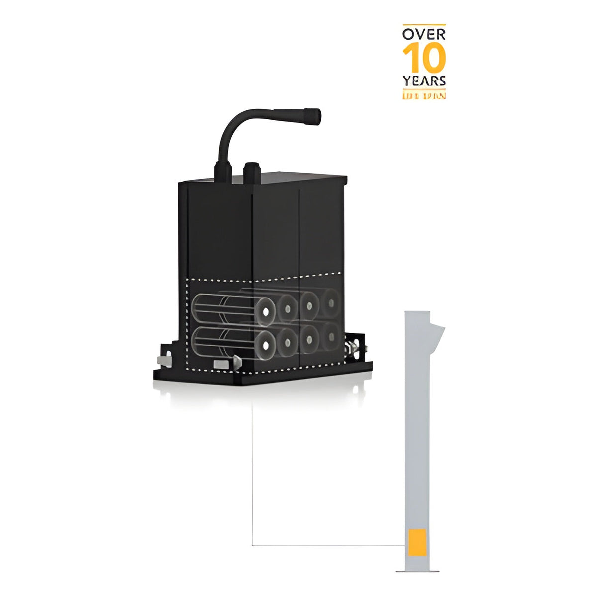 AVS Energy Solar Urban Light 40 Watt 6000 Lumens 5000K Black Housing Pathway Lighting Landscape Light Solar Resistant Bollard - Light  - AVS-TOTEM-40W