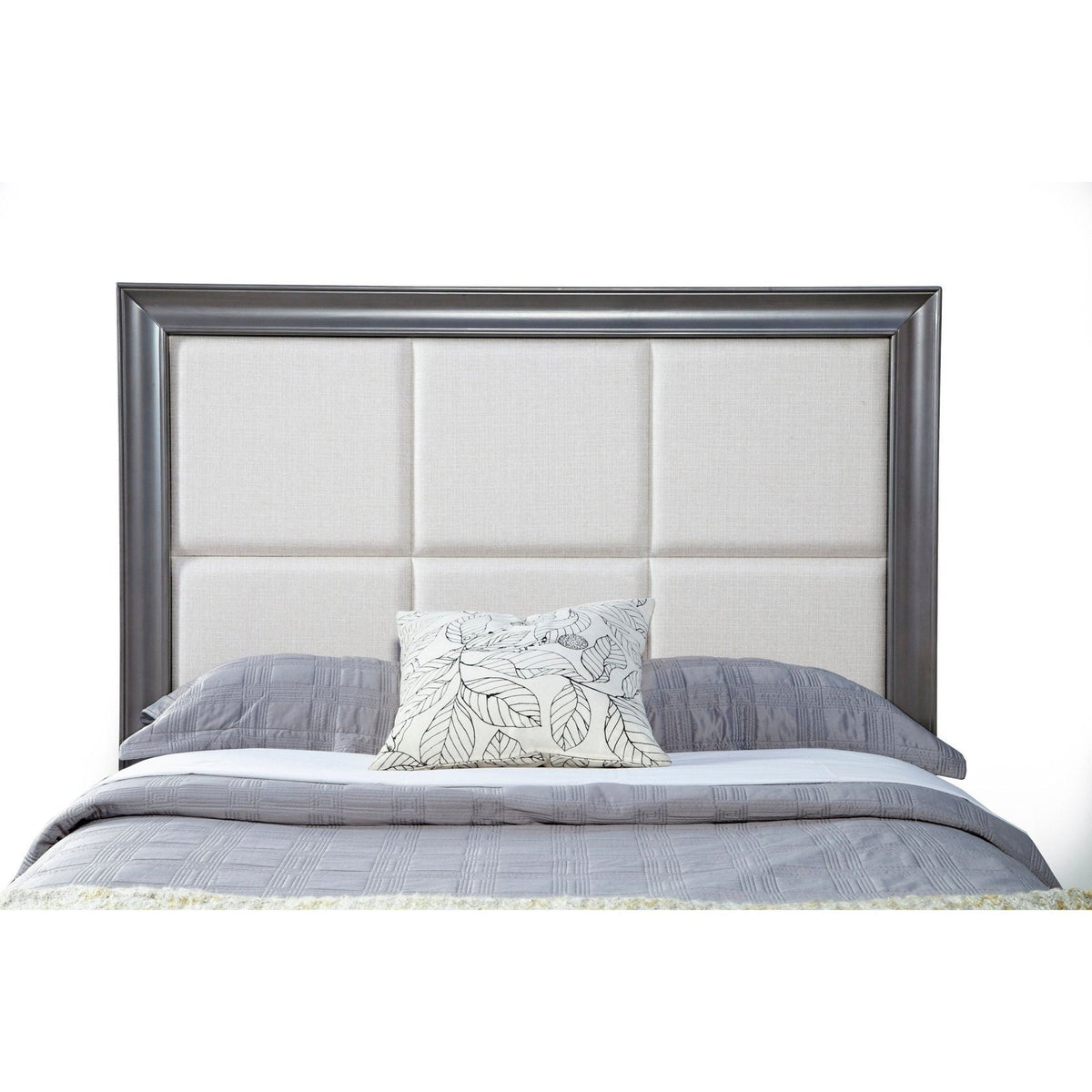 Alpine Lorraine Standard King Storage Footboard Platform Bed, Dark Grey - 8171-07EK