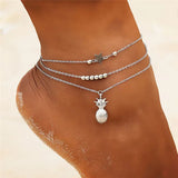 Ankle Bracelets for Women – Boho Gold & Silver Tassel Chain with Snake, Starfish, and Heart Charms