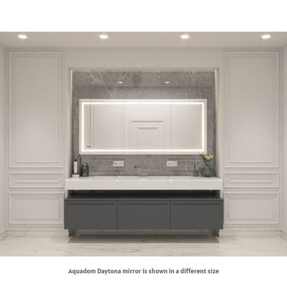 Aquadom Daytona  24" x 36" Rectangle  Ultra-Slim Frame LED Lighted Bathroom Mirror With Defogger - D-2436-N