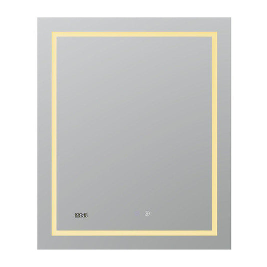 Aquadom Daytona  24" x 30" Rectangle Ultra-Slim Framed LED Lighted Bathroom Mirror With Defogger - D-2430-N