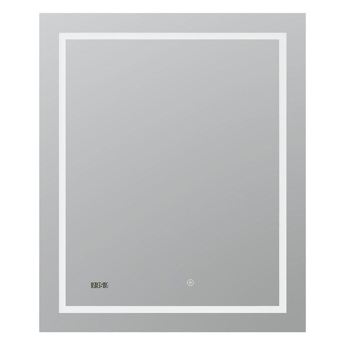 Aquadom Daytona  24" x 30" Rectangle Ultra-Slim Framed LED Lighted Bathroom Mirror With Defogger - D-2430-N