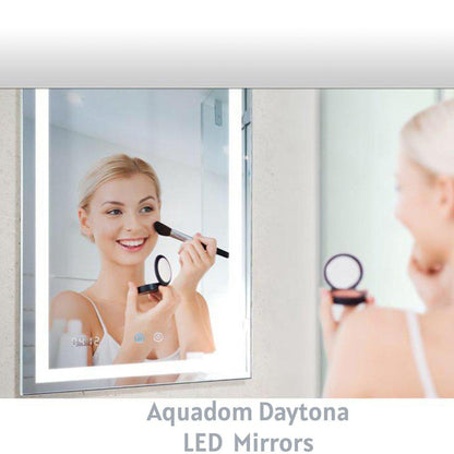 Aquadom Daytona  30" x 30" Square Ultra-Slim Frame LED Lighted Bathroom Mirror With Defogger - D-3030-N