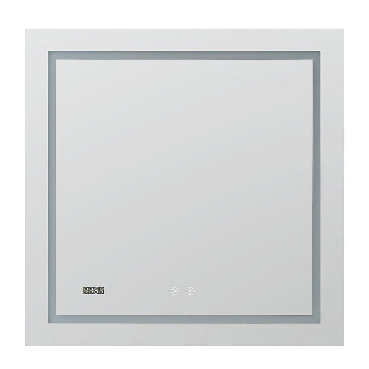 Aquadom Daytona  30" x 30" Square Ultra-Slim Frame LED Lighted Bathroom Mirror With Defogger - D-3030-N
