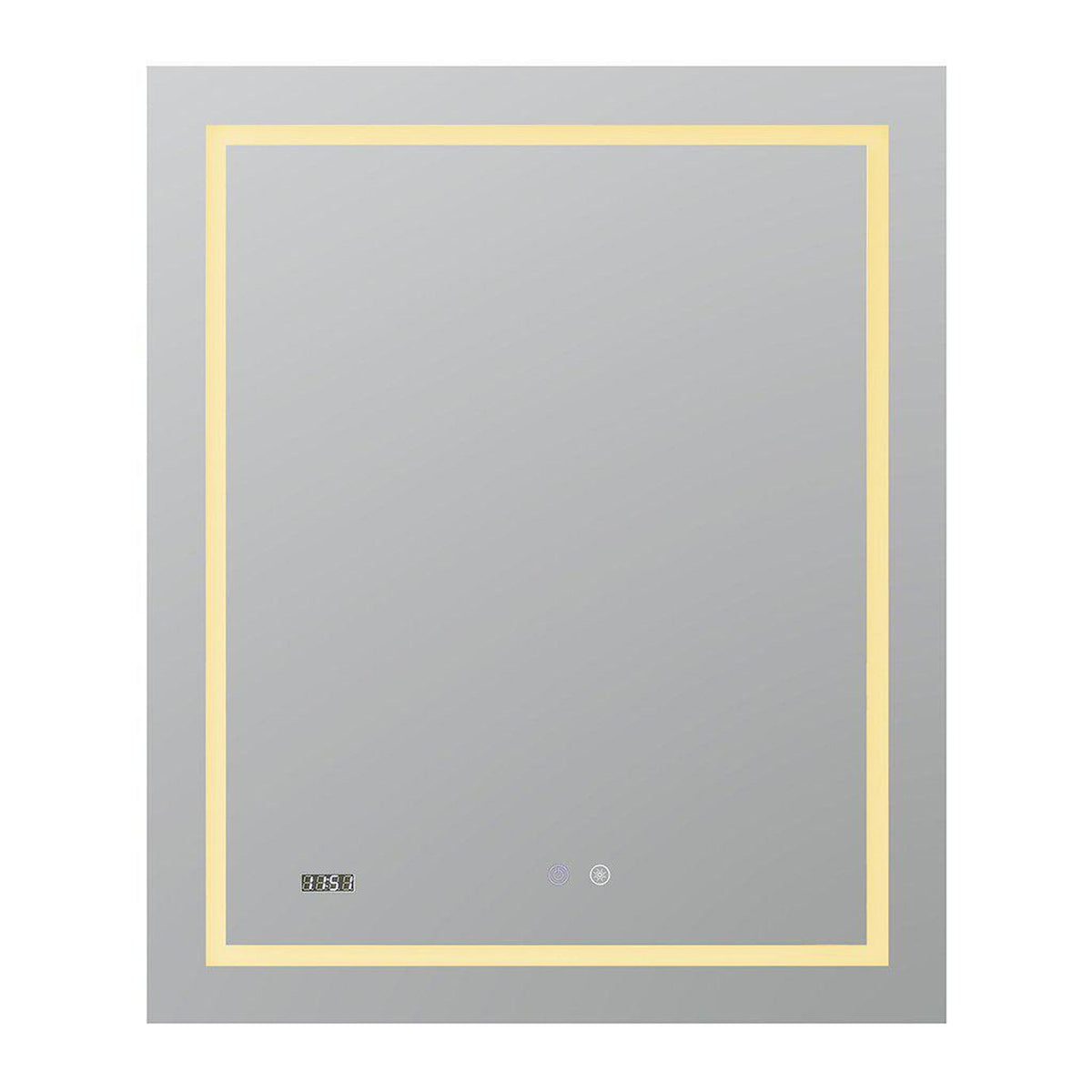 Aquadom Daytona  30" x 30" Square Ultra-Slim Frame LED Lighted Bathroom Mirror With Defogger - D-3030-N