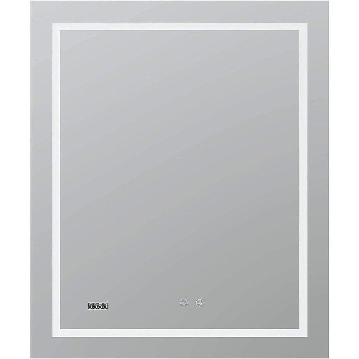 Aquadom Daytona  30" x 36" Rectangle Ultra-Slim Frame LED Lighted Bathroom Mirror With Defogger - D-3036-N