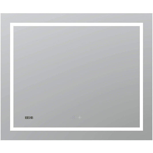Aquadom Daytona 36" x 30" Rectangle  Ultra-Slim Frame LED Lighted Bathroom Mirror With Defogger - D-3630-N