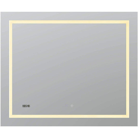Aquadom Daytona 36" x 36" Square Ultra-Slim Frame LED Lighted Bathroom Mirror With Defogger - D-3636-N