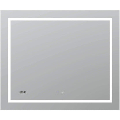 Aquadom Daytona 36" x 30" Rectangle  Ultra-Slim Frame LED Lighted Bathroom Mirror With Defogger - D-3630-N