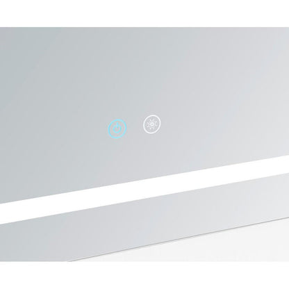 Aquadom Daytona 40" x 36" Rectangle Ultra-Slim Frame LED Lighted Bathroom Mirror With Defogger - D-4036-N