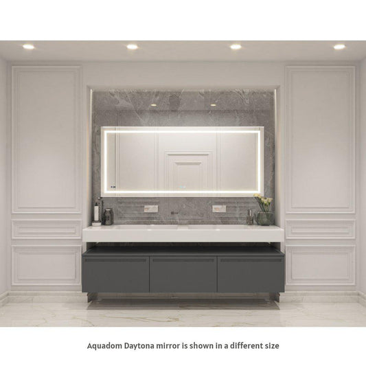 Aquadom Daytona 48" x 30" Rectangle  Ultra-Slim Frame LED Lighted Bathroom Mirror With Defogger - D-4830-N