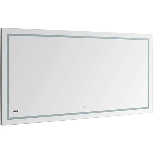 Aquadom Daytona 48" x 30" Rectangle  Ultra-Slim Frame LED Lighted Bathroom Mirror With Defogger - D-4830-N