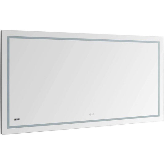 Aquadom Daytona 48" x 36" Rectangle  Ultra-Slim Frame LED Lighted Bathroom Mirror With Defogger - D-4836-N