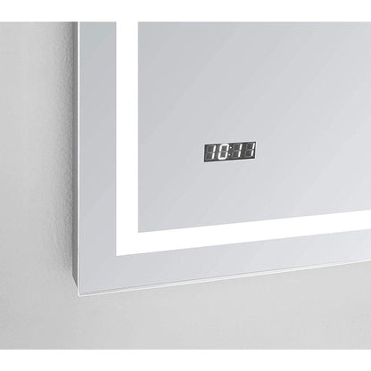 Aquadom Daytona 48" x 36" Rectangle  Ultra-Slim Frame LED Lighted Bathroom Mirror With Defogger - D-4836-N