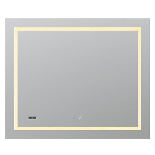 Aquadom Daytona 48" x 36" Rectangle  Ultra-Slim Frame LED Lighted Bathroom Mirror With Defogger - D-4836-N