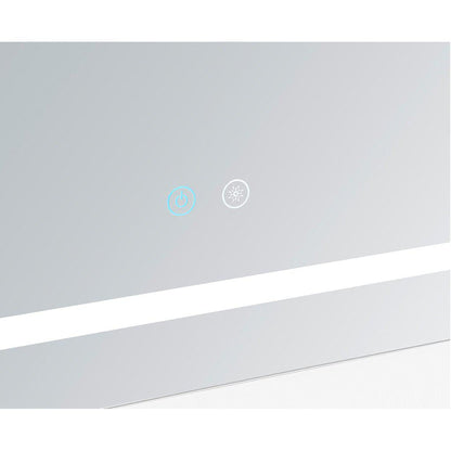 Aquadom Daytona 60" x 36" Rectangle Ultra-Slim Frame LED Lighted Bathroom Mirror With Defogger