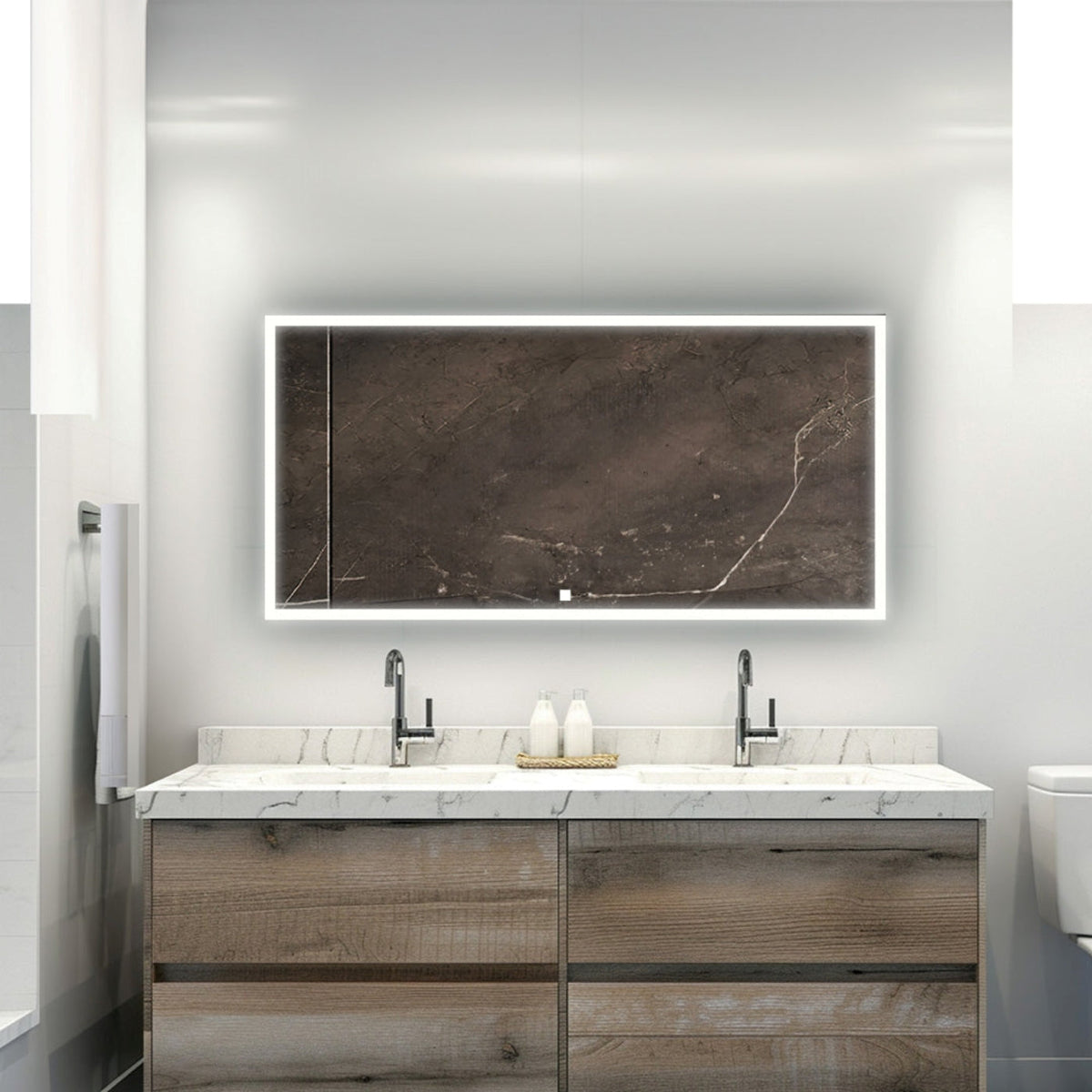 Aquadom Edge 72" x 32" LED Lighted Mirror - E-7232-N