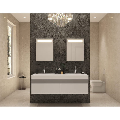 Aquadom Pacifica 20" x 26" Rectangular Recessed or Surface Mount Single View LED Lighted Left-Hinged Bathroom Medicine Cabinet With Defogger And Electrical Outlet - P-2026L