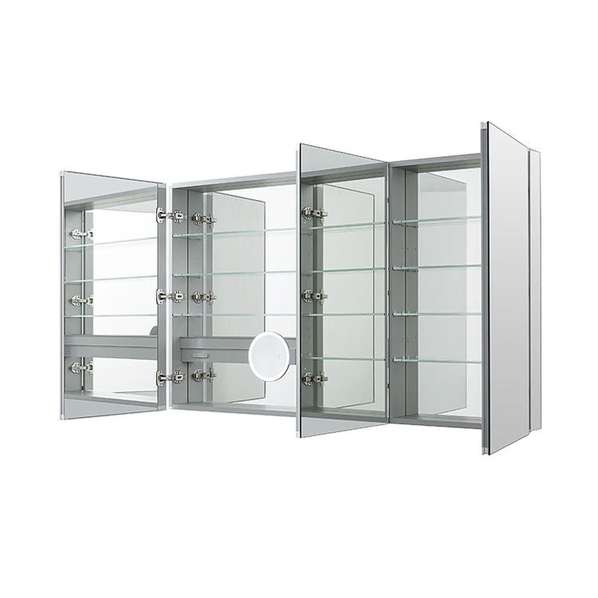 Aquadom Royal  60" x 30" Triple Door Medicine Cabinet With 3x LED Magnifying Mirror - R3-6030E
