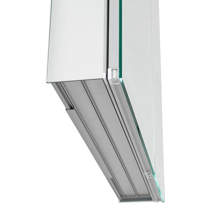 Aquadom Royale 30" x 30" Square Recessed or Surface Mount Bi-View Door Bathroom Medicine Cabinet - R-3030E