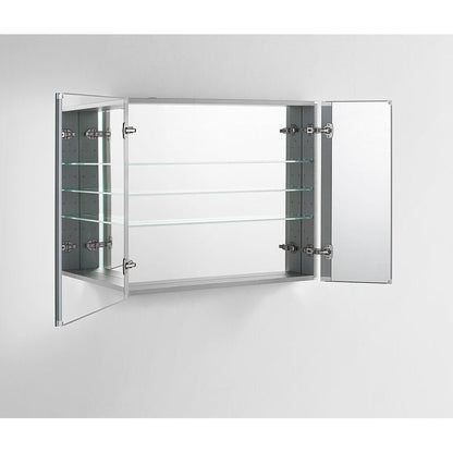 Aquadom Royale 30" x 30" Square Recessed or Surface Mount Bi-View Door Bathroom Medicine Cabinet - R-3030E