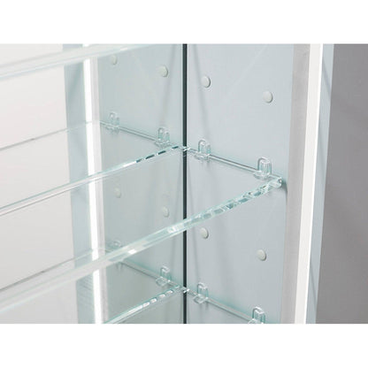 Aquadom Royale 30" x 30" Square Recessed or Surface Mount Bi-View Door Bathroom Medicine Cabinet - R-3030E