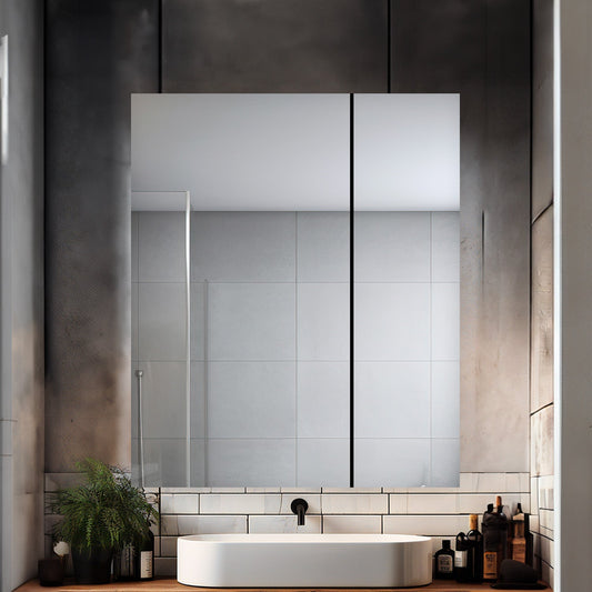 Aquadom Royale 30" x 36" Rectangular Double-Door Recessed or Surface Mount Medicine Cabinet - R-3036E-N