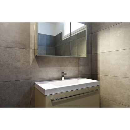 Aquadom Royale 36" x 30" Rectangle Recessed or Surface Mount Bi-View Door Bathroom Medicine Cabinet - R-3630E