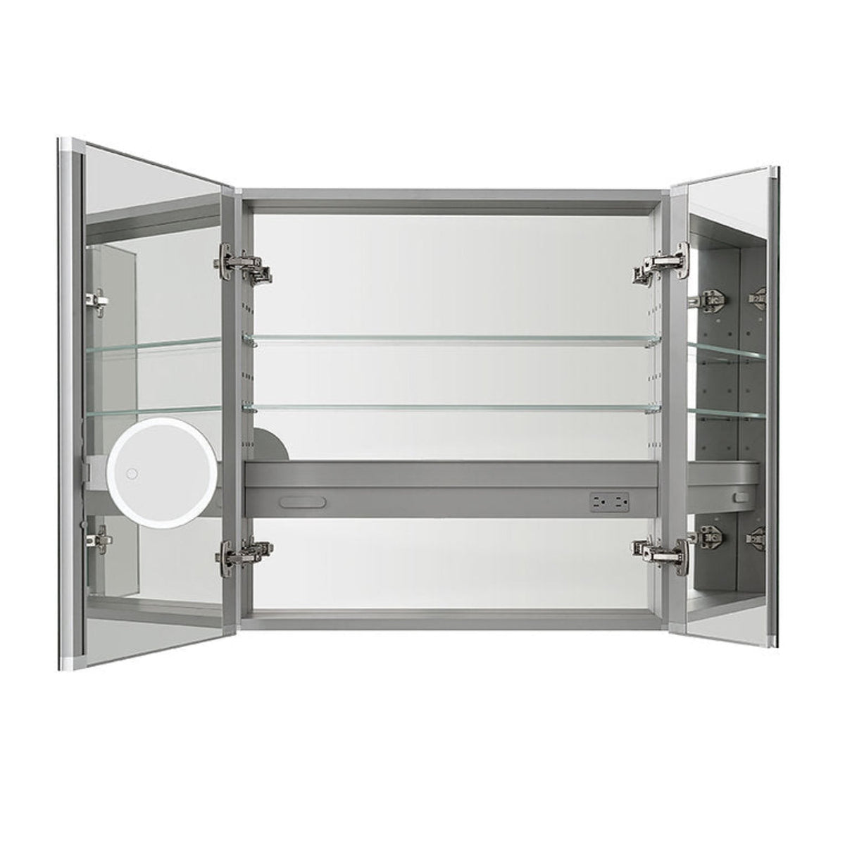 Aquadom Royale 36" x 36" Square Double-Door Recessed or Surface Mount Medicine Cabinet - R-3636E-N