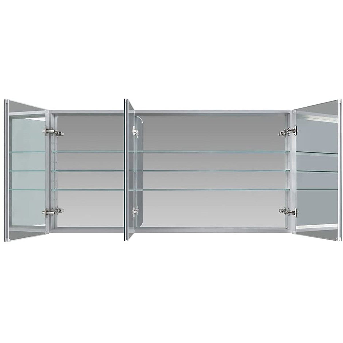 Aquadom Royale 60" x 30" Rectangular Recessed or Surface Mount Tri-View Bathroom Medicine Cabinet - R-6030