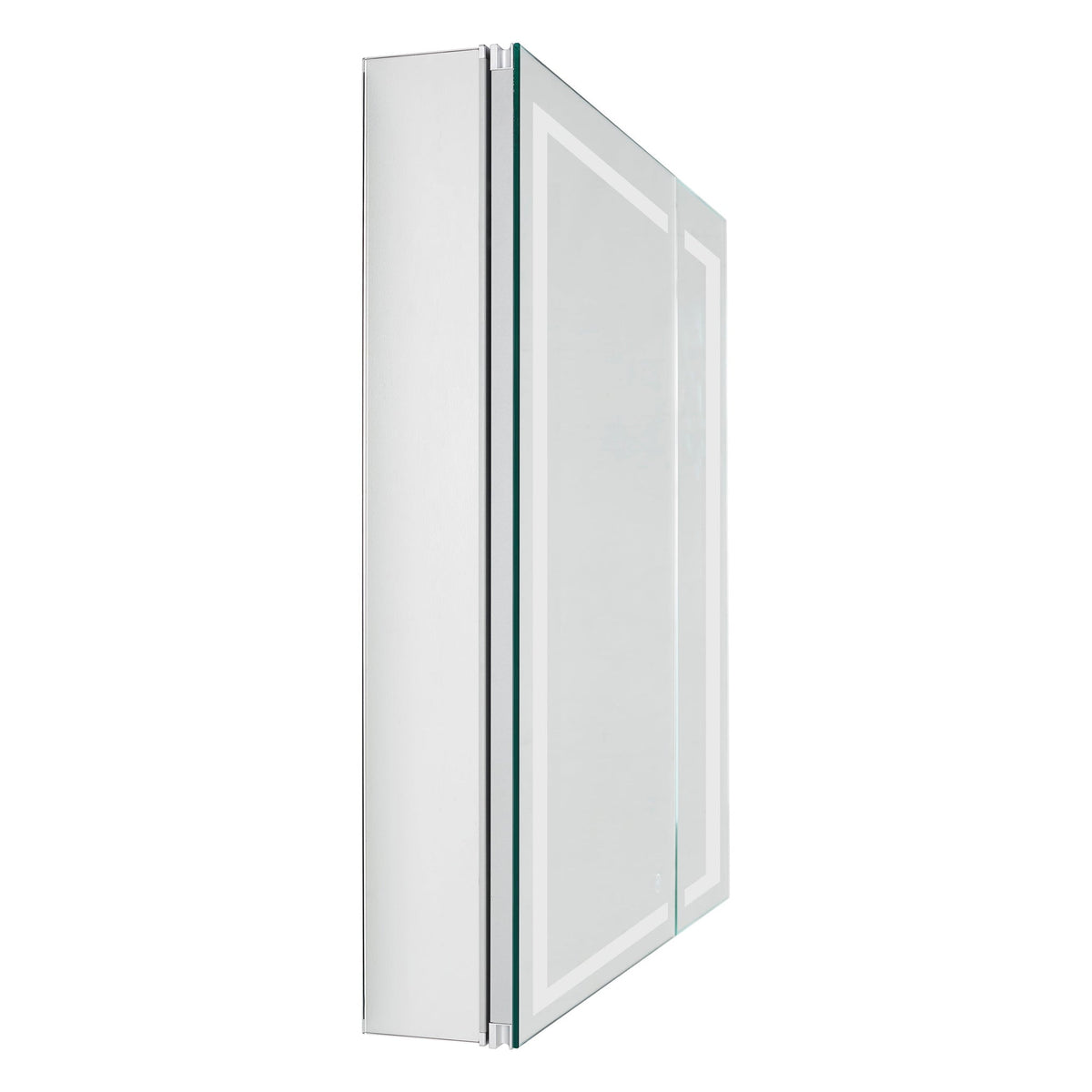 Aquadom Royale Plus 40" x 30" Rectangle Recessed or Surface Mount Bi-View LED Lighted Bathroom Medicine Cabinet With Defogger, Electrical Outlet, Magnifying Mirror - RP-4030-N