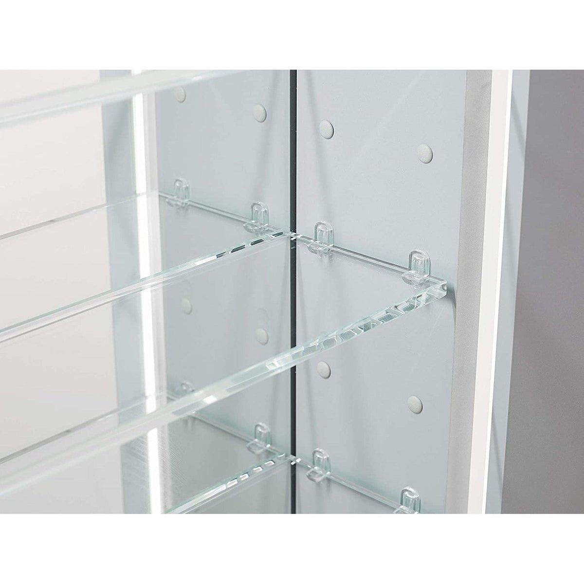 Aquadom Royale Plus 48" x 36" Rectangle Recessed or Surface Mount Bi-View LED Lighted Bathroom Medicine Cabinet With Defogger, Electrical Outlet, Magnifying Mirror - RP-4836-N