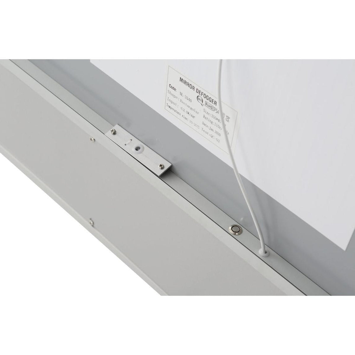 Aquadom SOHO 40" x 36" Rectangle Ultra-Slim Frame LED Lighted Bathroom Mirror With Defogger - S-4036-N