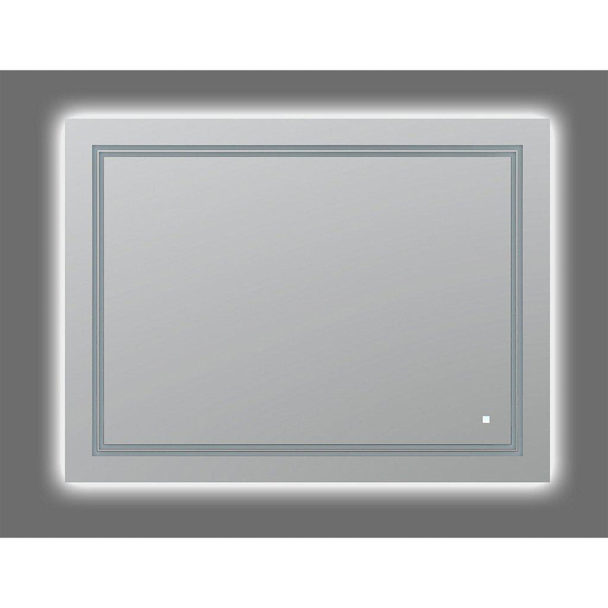 Aquadom SOHO 48" x 36" Rectangular Ultra-Slim Frame LED Lighted Bathroom Mirror With Defogger - S-4836-N