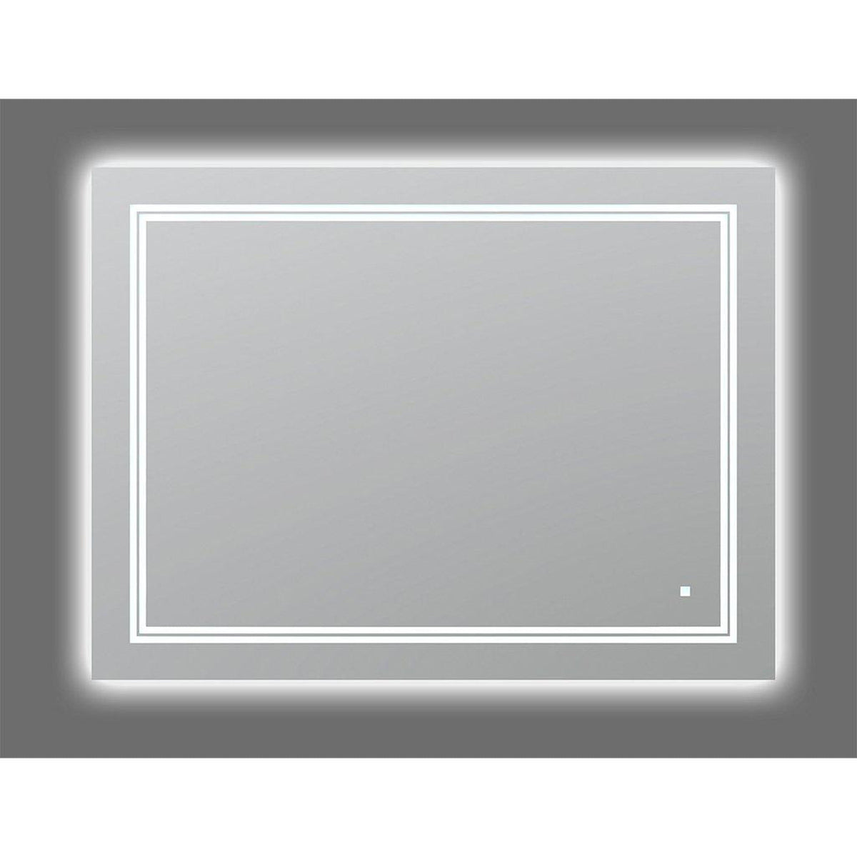 Aquadom SOHO 48" x 36" Rectangular Ultra-Slim Frame LED Lighted Bathroom Mirror With Defogger - S-4836-N