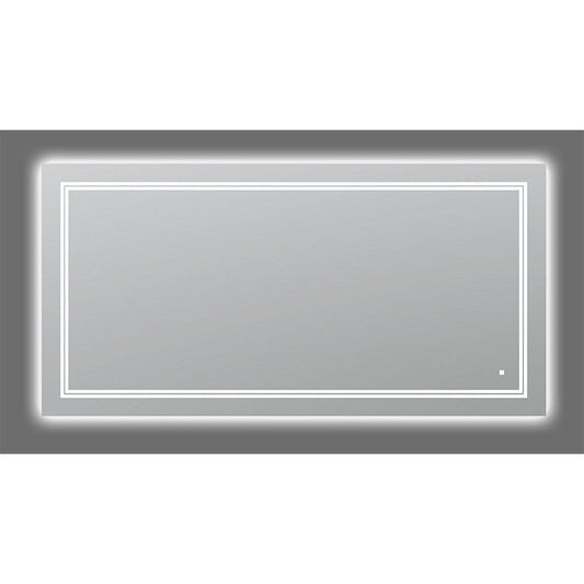 Aquadom SOHO 60" x 30" Rectangular Ultra-Slim Frame LED Lighted Bathroom Mirror With Defogger - S-6030-N