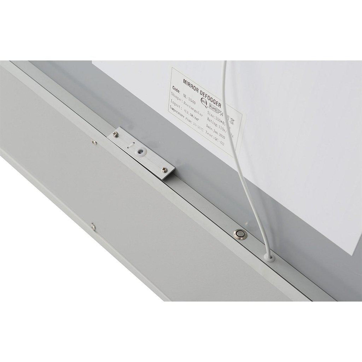 Aquadom SOHO 60" x 36" Rectangular Ultra-Slim Frame LED Lighted Bathroom Mirror With Defogger - S-6036-N