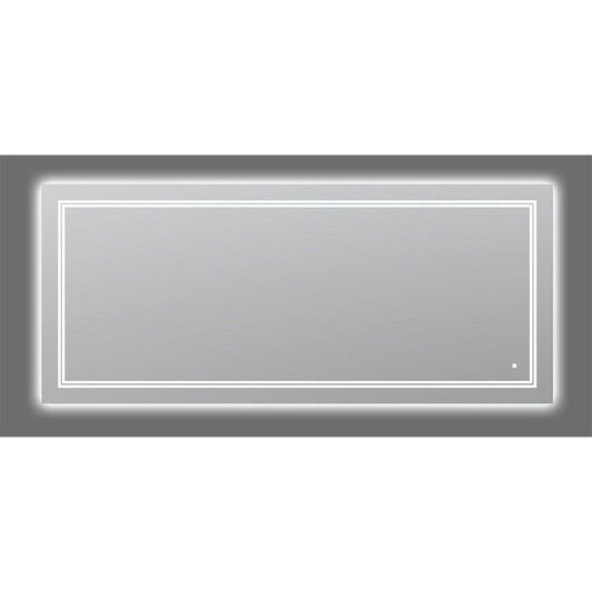 Aquadom SOHO 84" x 36" Rectangular Ultra-Slim Frame LED Lighted Bathroom Mirror With Defogger -= S-8436-N
