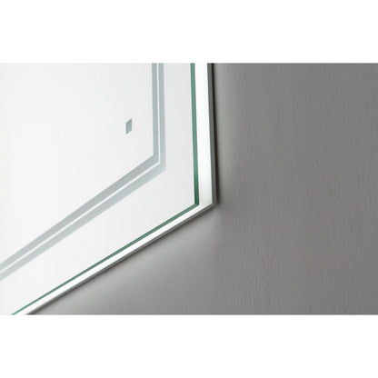 Aquadom SOHO 96" x 36" Rectangle Ultra-Slim Frame LED Lighted Bathroom Mirror With Defogger - S-9636-N