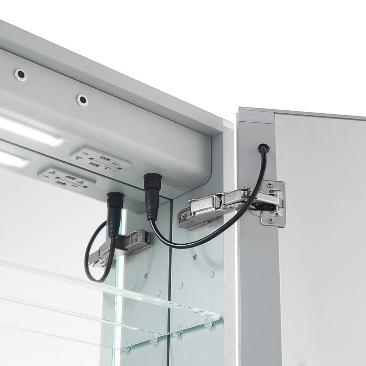 Aquadom Signature Royale 30" x 36" Rectangle Medicine Cabinet With Lighting, Defogger, Integrated LED 3X Magnifying Mirror And Electrical Outlet with USB - SR-3036-N