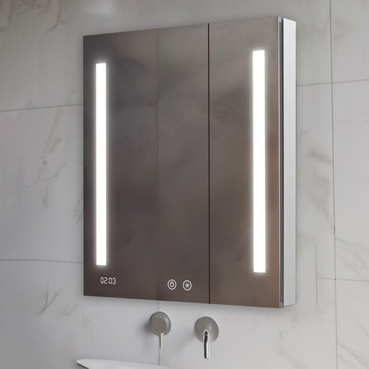 Aquadom Signature Royale 30" x 36" Rectangle Medicine Cabinet With Lighting, Defogger, Integrated LED 3X Magnifying Mirror And Electrical Outlet with USB - SR-3036-N